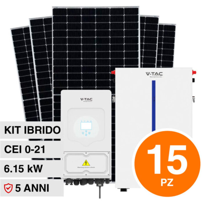 V-Tac Kit 15 Pannelli Solari Fotovoltaici 410W